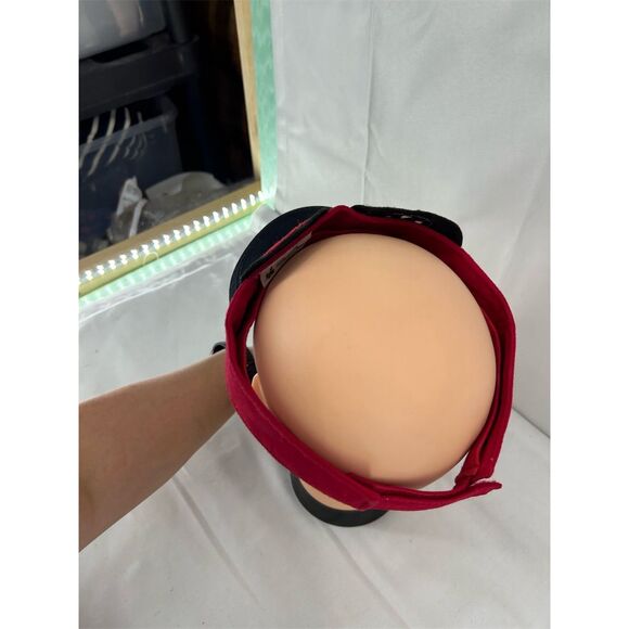 Disney Parks Exclusive Minnie Mouse Bow Visor Hat Black Polka Dot Adjustable - Picture 5 of 6